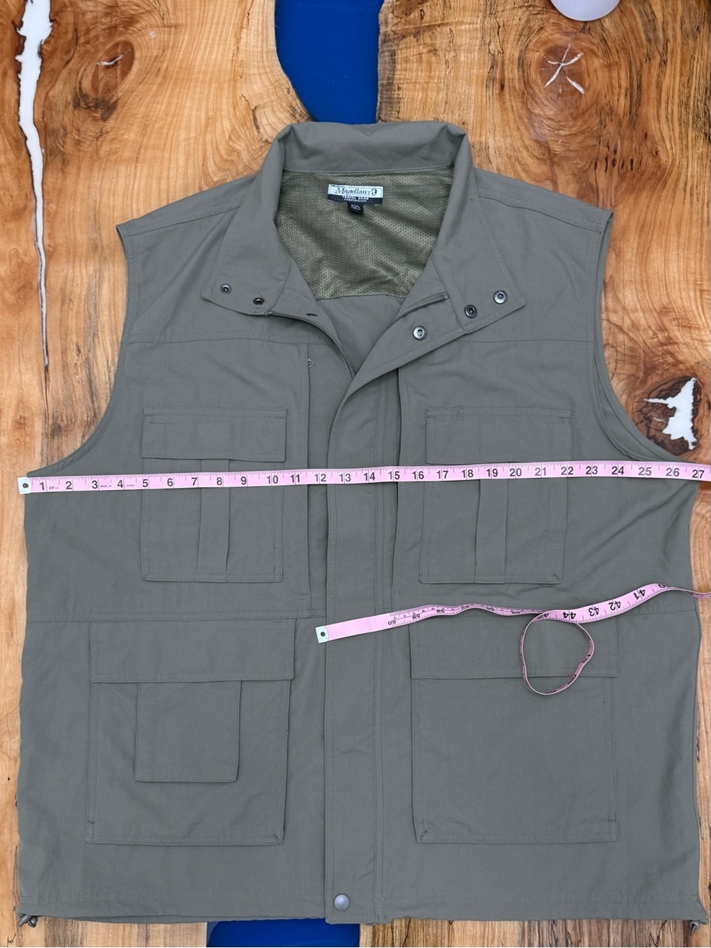 Magellan’s Travel Gear Utility Vest XXL Olive Fishing Hiking Safari Multi Pocket - Picture 3 of 15